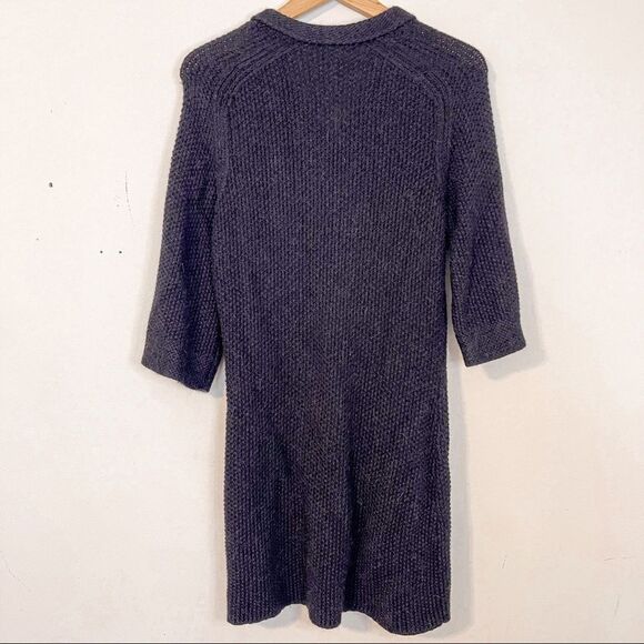 Elie Tahari Beatrice Charcoal Alpaca Wool Long Cardigan Size S - Picture 4 of 8